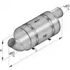Silencieux échappement synthétique MF100 diamètre 100mm clapet anti-retour exclus