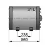 Chauffe-eau capacité 31L en inox double paroi chauffe avec le moteur du bateau