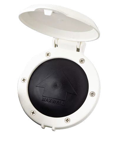 Contacteur à pied guindeau couvercle blanc diam 104 mm haut 21 mm profondeur 47 mm