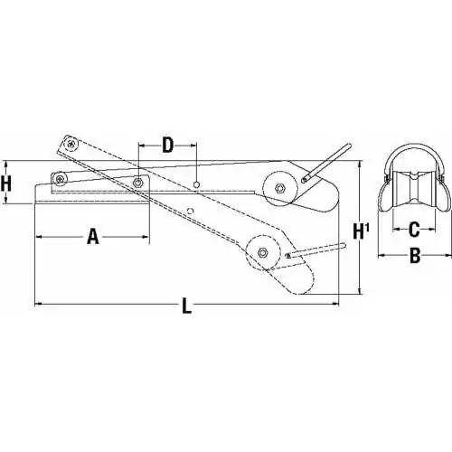 Davier extensible articulé Longueur 527mm