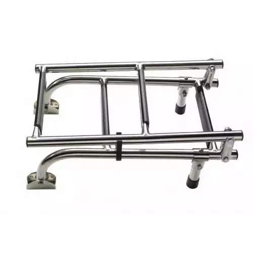 Echelle de bain pliante inox AISI 316 4 marches dépliée 800 mm montage paroi