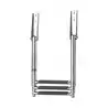 Echelle téléscopique inox 3 marches hauteur totale 890 mm
