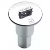 Entrée eaux usées WC nable pour tuyau 38mm avec anneau traction laiton chromé