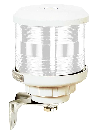 Feu tout horizon blanc montage sur socle boitier blanc ampoule non fournie