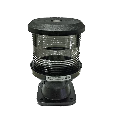 Feu tout horizon blanc montage sur socle boitier noir ampoule non fournie