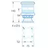 Feu tout horizon blanc montage sur socle boitier noir ampoule non fournie
