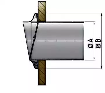Sortie d'echappement inox diamètre 127mm avec clapet