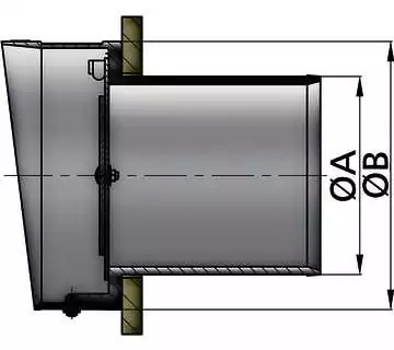 Sortie d'echappement synthétique TC125 diamètre 127mm à clapet anti-retour battant