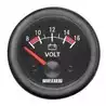 Voltmetre noir 12V 10-16V trou d'encastrement 52mm