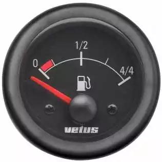 Indicateur niveau de carburant 12-24V noir trou d'encastrement 52mm
