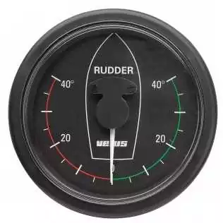 Indicateur noir d'angle de barre 12/24v trou d'encastrement 107 mm