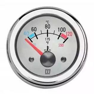 Thermometre blanc 24v (40-120øC) trou d'encastrement 52mm