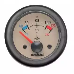 Thermometre beige 12v (40-120øC) trou d'encastrement 52mm