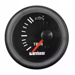 Indicateur du trim d'un bateau pour Z-drive 12-24 Volt noir diamètre de découpe 52mm