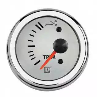 Indicateur du trim d'un bateau pour Z-drive 12-24 Volt blanc diamètre de découpe 52mm