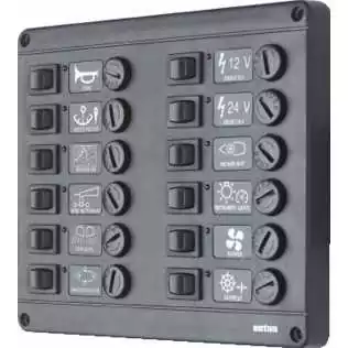Tableau électrique type P12 avec 12 postes 24V à Fusible