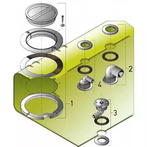 Kit de branchement pour réservoirs à eau