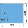 Réservoir souple 55 Litres à eau raccords coudés diamètre 16 et 38mm inclus