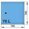 Réservoir souple 70 Litres à eau raccords coudés diamètre 16 et 38mm inclus