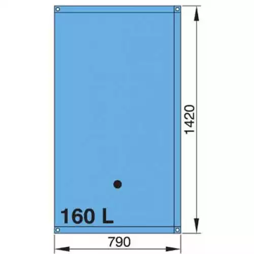 Réservoir souple 160 Litres à eau raccords coudés diamètre 16 et 38mm inclus