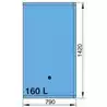 Réservoir souple 160 Litres à eau raccords coudés diamètre 16 et 38mm inclus