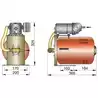 Groupe d'eau 24 Volts avec réservoir sous pression 8 litres 2.5 Bars raccord 13mm