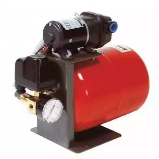 Groupe d'eau 24 Volts avec réservoir sous pression 8 litres avec régulateur de pression