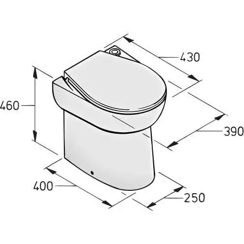 Toilette type WCS avec systeme de pompe 24 Volt