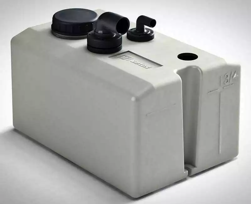 Réservoir synthétique pour eaux usées 25 l raccords inclus