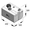 Réservoir synthétique pour eaux usées 25 L raccords inclus