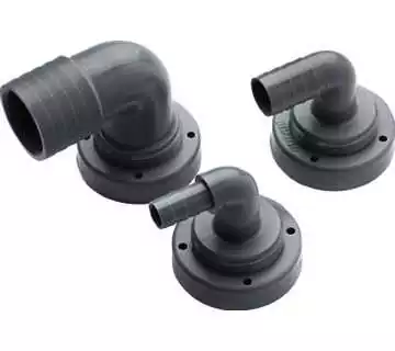 Raccord coudé pour réservoirs rigides pour tuyau diamètre 38mm