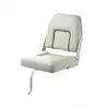 Siege luxe rabatable blanc coutures bleu marine