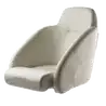 Siege pilote bateau avec réhausse blanc