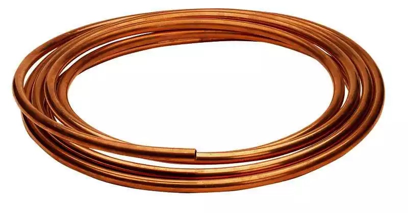 Tube en cuivre diamètre 6 x 8 mm (rouleau 16 metres)
