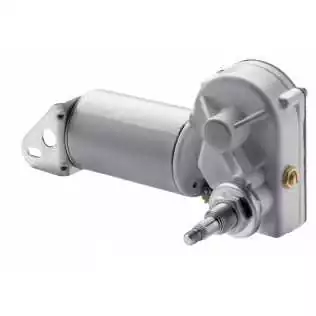 Moteur essuie-glace 12 V arbre court 2 vit. et retour à l'arret et 2 conn. avec racc. DIN