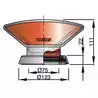 Manche à air inox Donald Ø75 mm intérieur rouge | Orientable & robuste