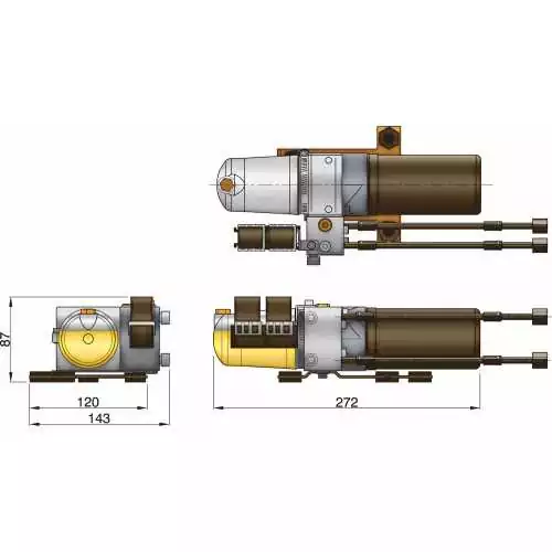 Pompe électro-hydraulique 24 V type B 700 cm3/min