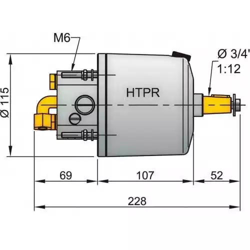 Pompe hydraulique type HTP30 noire pour tuyau diam 10 mm avec clapet anti-retour