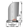 Manche à air inox Jerry Ø75 mm intérieur rouge | Orientable & robuste