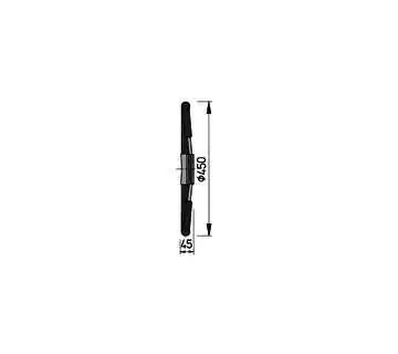 Volant noir diamètre 450mm revetue polyuréthane