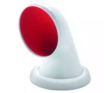 Manche à air MARIN Ø100 mm – Synthétique rouge orientable avec anneau & écrou inclus