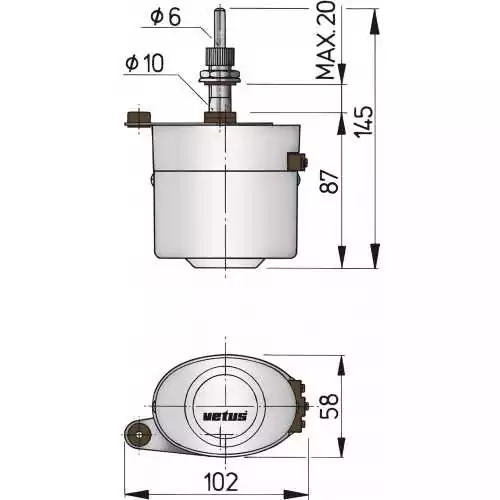 Moteur d'essuie-glaces 12 Volt bras et balai inclus