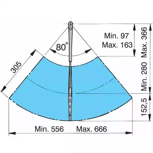 Moteur d'essuie-glaces 12 Volt bras et balai inclus