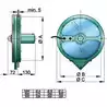 Hublot tournant diamètre 300mm 24 Volt