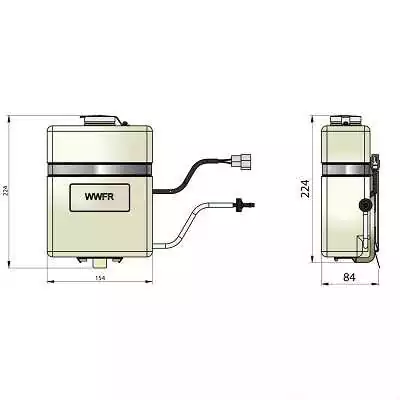 Kit lave-glace complet type WWFR pare brise réservoir et pompe 12V inclus