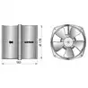 Ventilateur extracteur type VENT 12 Volt 6A capacité 12,2m3/min diamètre 178mm
