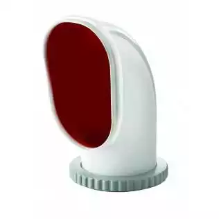 Manche à air YOGI S Ø125 mm – Silicone rouge orientable avec collerette synthétique