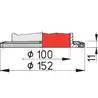 Manche à air Tom S Ø100 mm – PVC rouge, orientable & amovible | VETUS