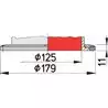 Manche à air YOGI S Ø125 mm – PVC rouge orientable & amovible, collerette synthétique
