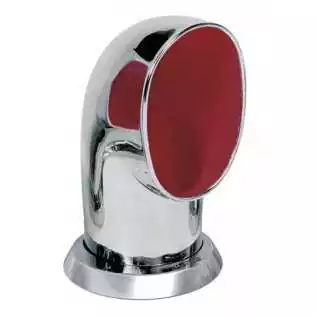 Manche à air inox Vétus Tom Ø100 mm – Orientable & amovible, intérieur rouge